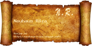 Neuhaus Róza névjegykártya